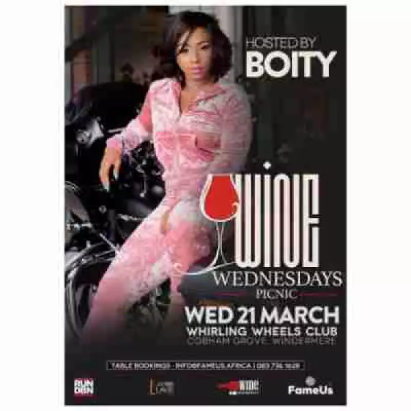 Boity Takes Her Toning Products To Durban